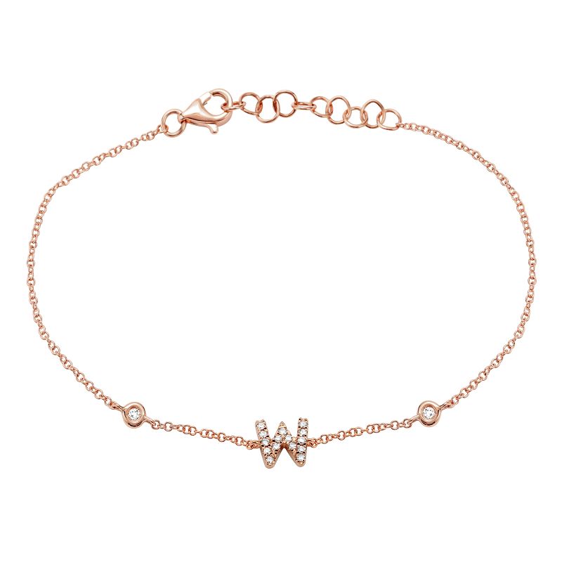 INITIAL -W DIAMOND BRACELET