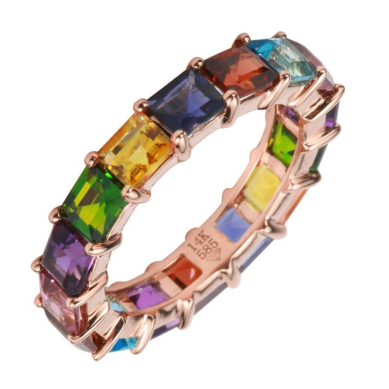 ETERNITY rainbow GEMSTONE ring