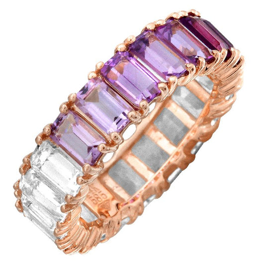 EMERALD cut eternity   RING