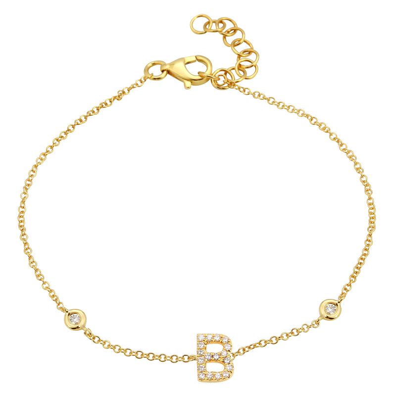 INITIAL -B DIAMOND BRACELET