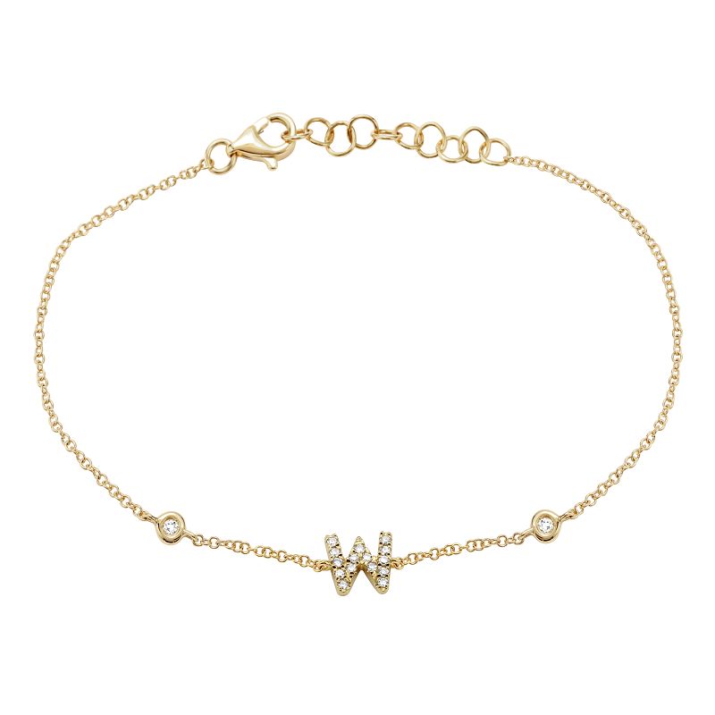 INITIAL -W DIAMOND BRACELET