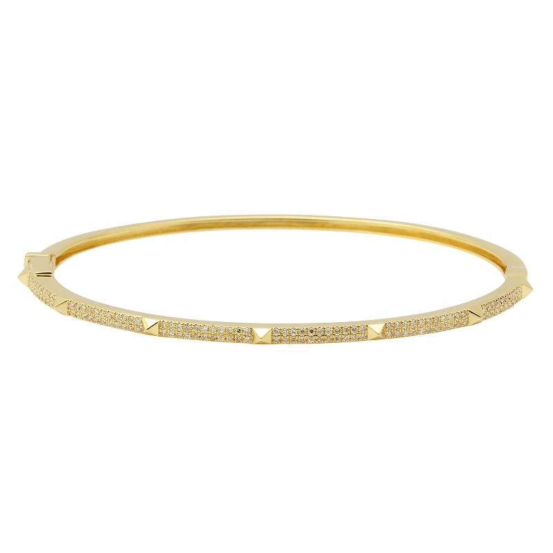 2 Row Pyramid Pave Bangle