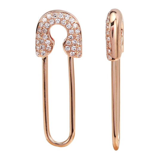 drop safety pin earrings