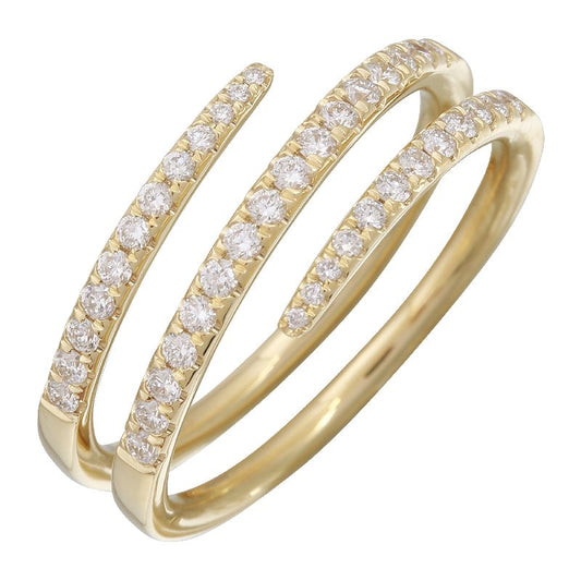 double hoop diamond ring
